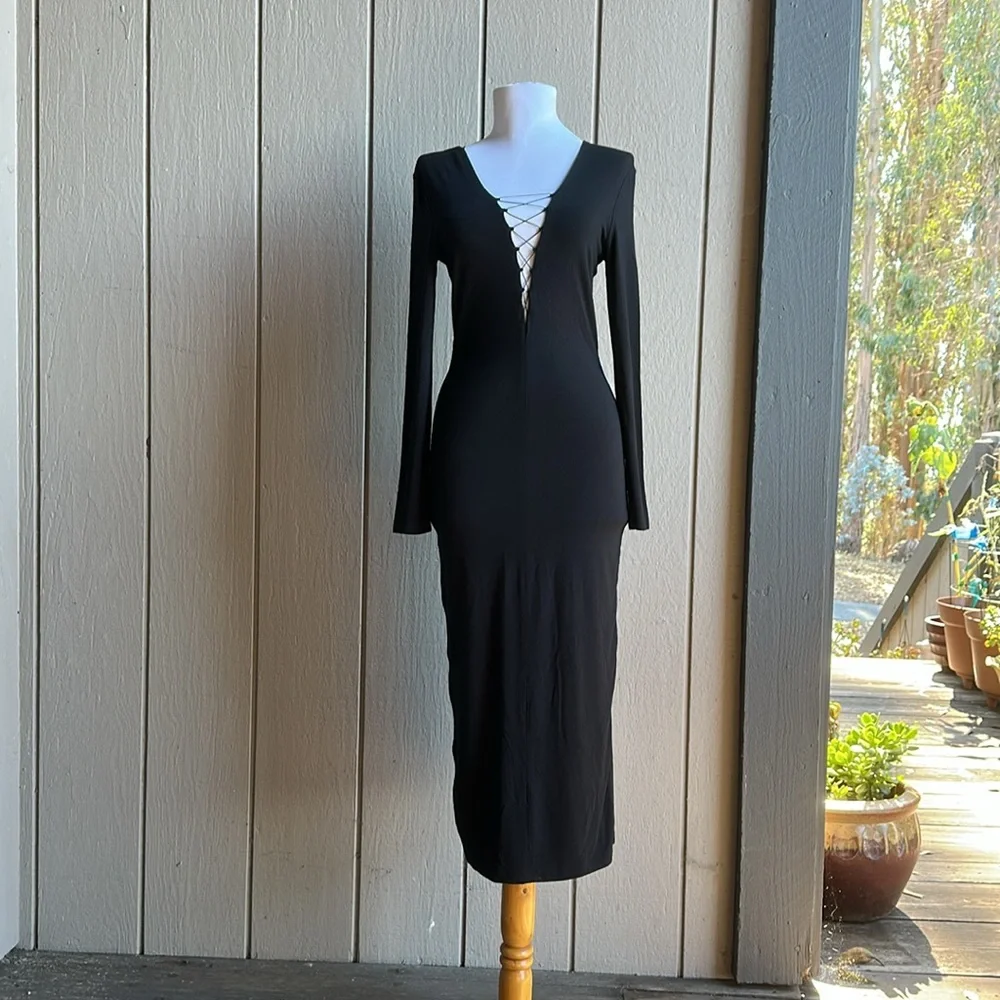 Alexander Wang Lace Up Midi Dress NWT - Picture 10 of 13